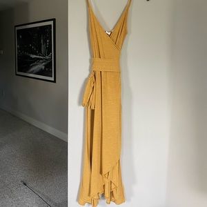 GAP wrap midi dress with tie belt